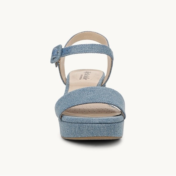 Lifestride Blue Denim Block Sandals Size 10 W - Picture 3 of 15